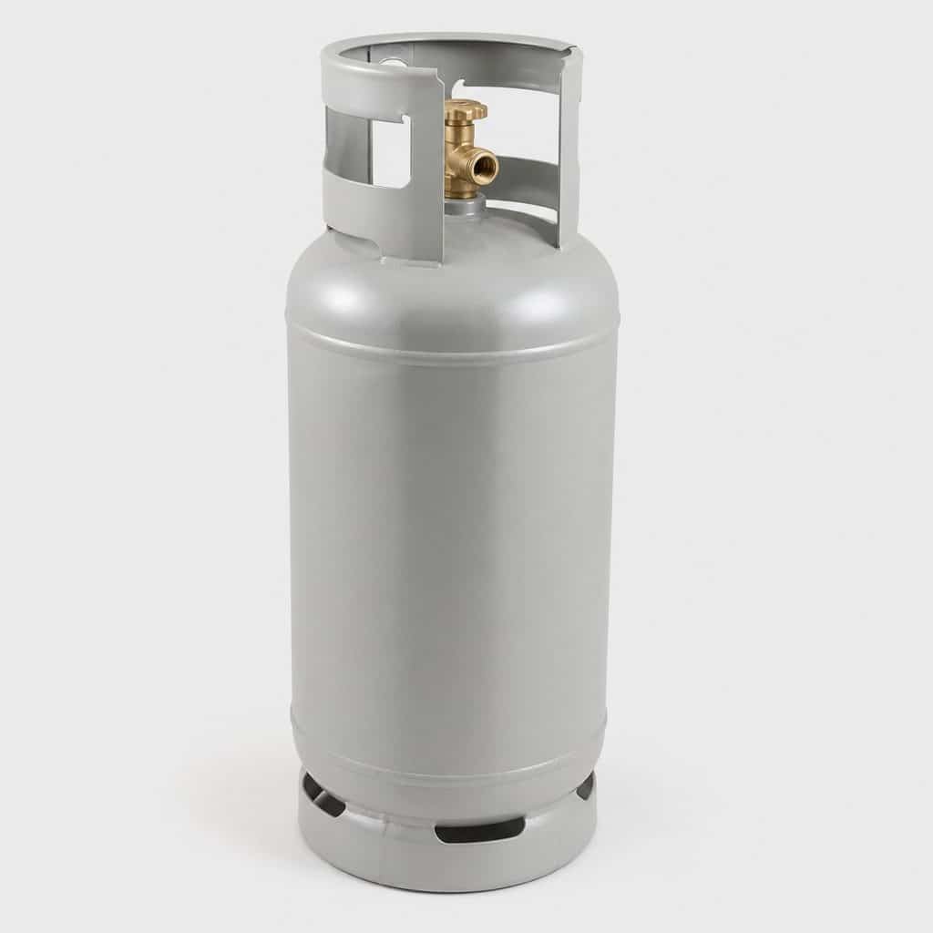 Grande cartouche de gaz sur fond clair