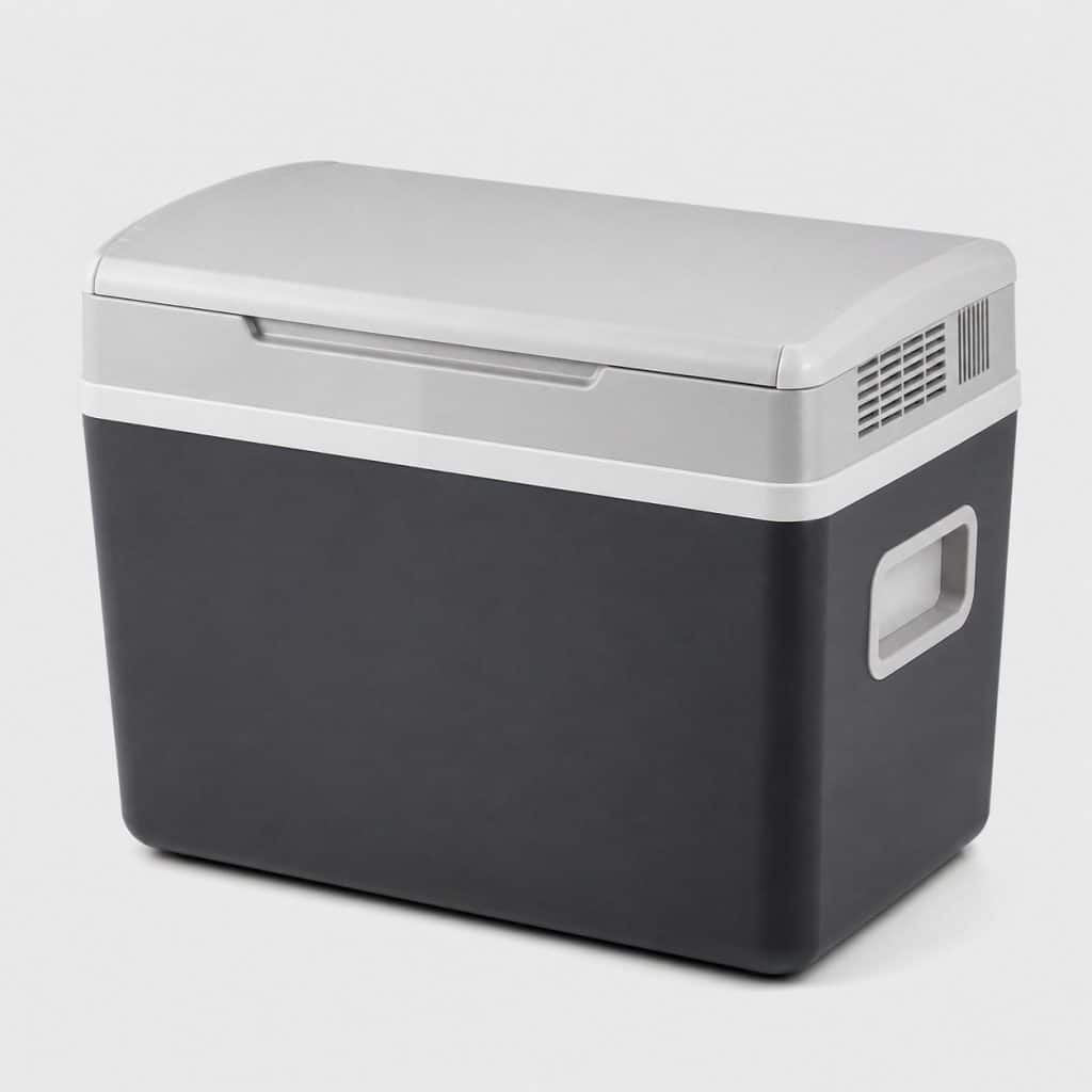 Glacière électrique thermoélectrique de 30 litres sur fond clair