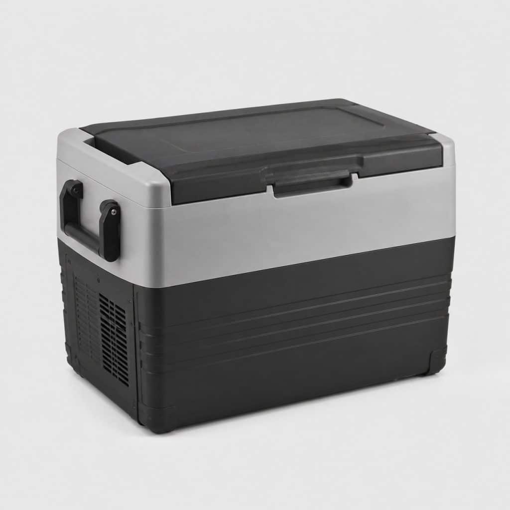 Glacière électrique à compresseur de 30 litres sur fond clair