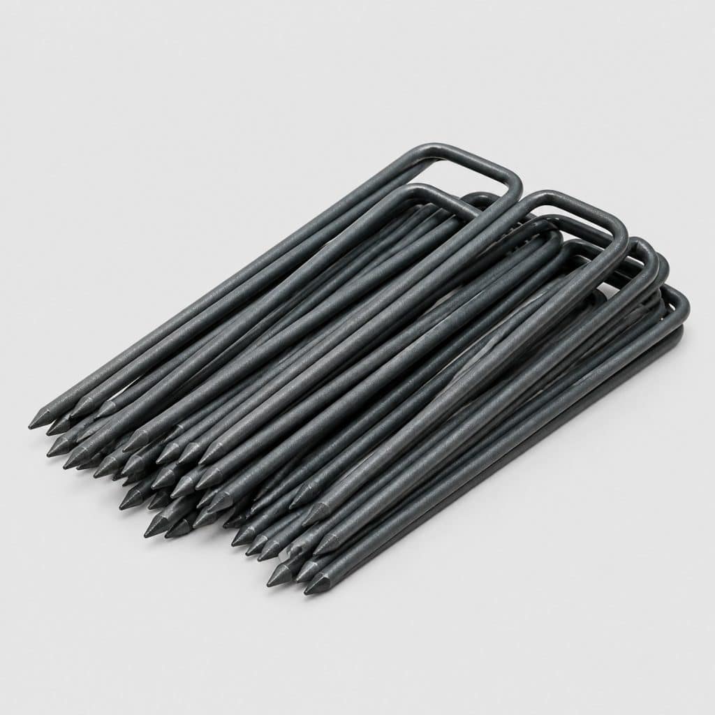 Tas de piquets en acier anthracite à crochet en U